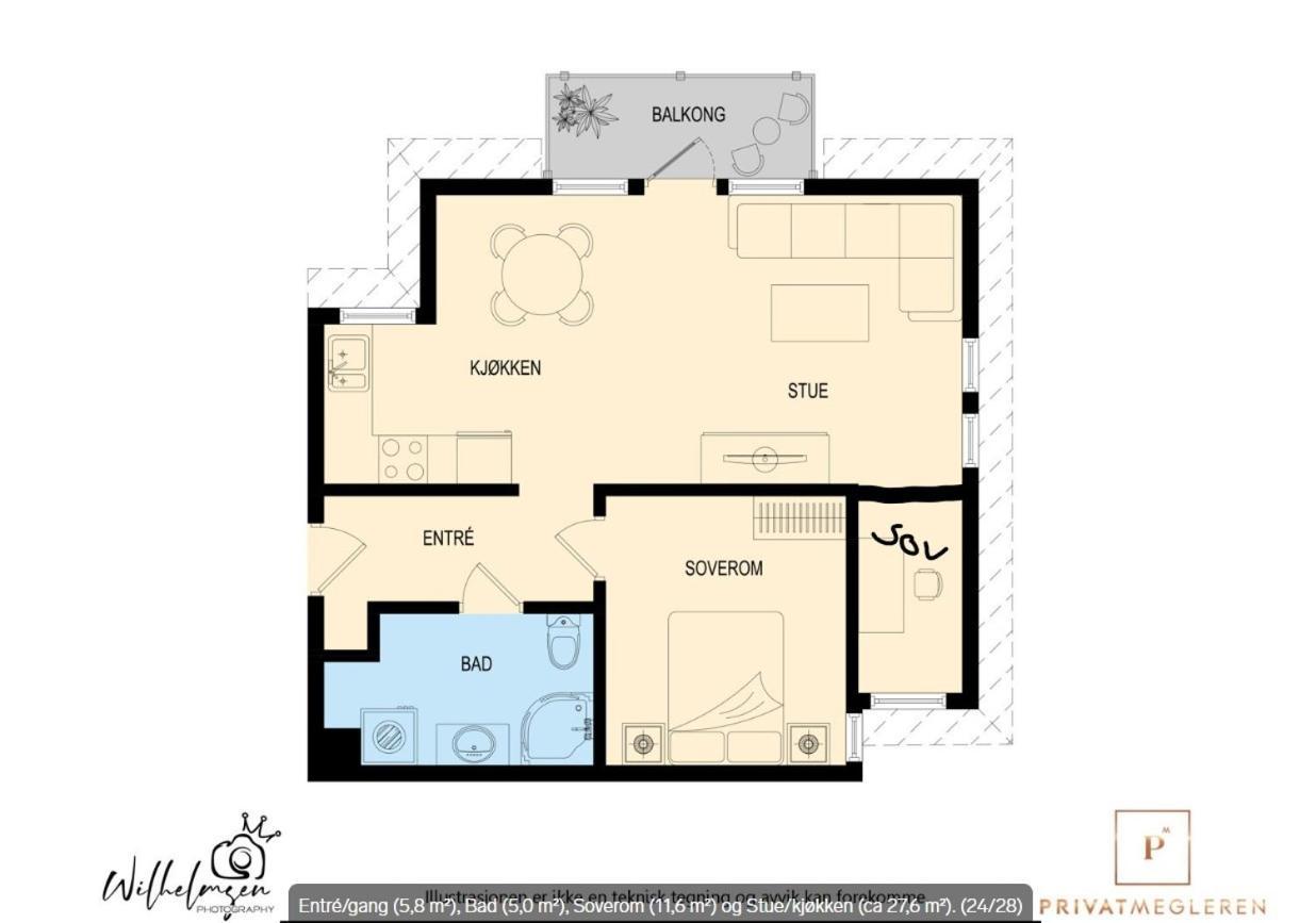 Penthouse With Private Balcony In The City Centre Of Bergen公寓 外观 照片